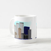 Mug Tours jumelles New York---Cadeaux uniques d'art (Devant gauche)