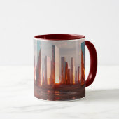 Mug Tours Miroirs Surréalistes Futuristes Dans Le Dése (Devant droit)