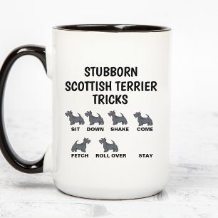 Mug Tours têtus de Terrier Écossais , Écossais drôle