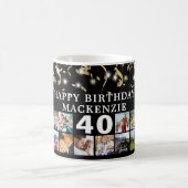Mug Tous Anniversaire 16 Photo Black Gold Confetti Lum (Centre)