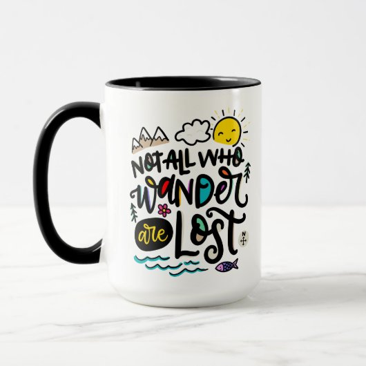 Mug Tous Ceux Qui Se Promènent Ne Sont Pas Perdus, (Gauche)