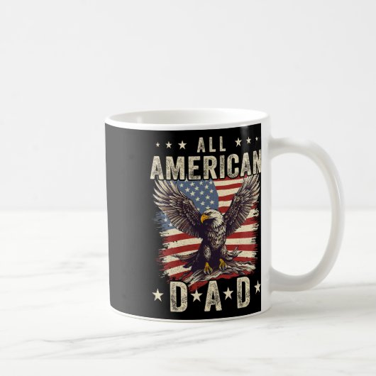 Mug Tous les américains papa Eagle 4 juillet Fête des (Droite)
