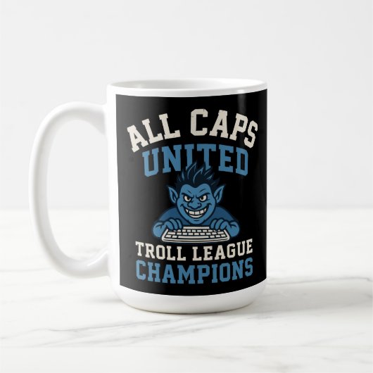 Mug Tous les Champions de la Ligue des Trolls Unis Cas (Gauche)