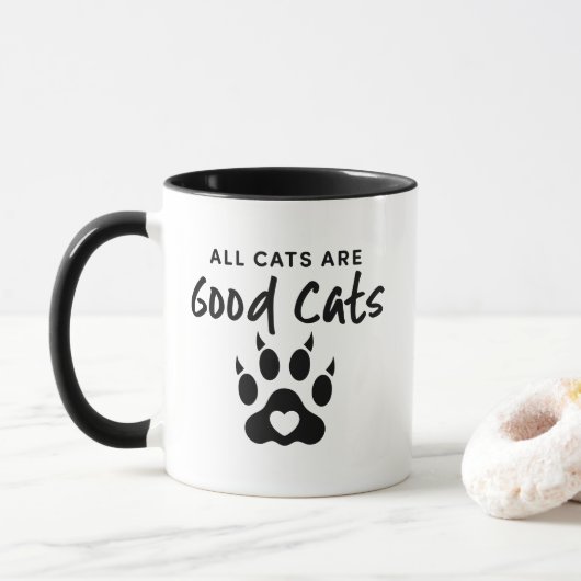 Mug Tous les chats sont de bons chats (Avec donut)