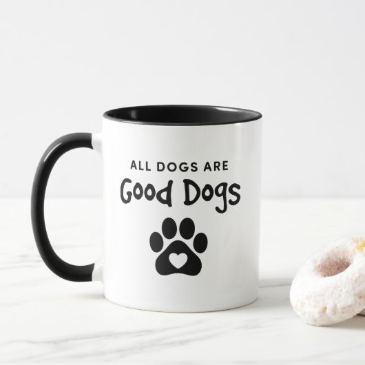 Mug Tous les chiens sont de bons chiens (Avec donut)