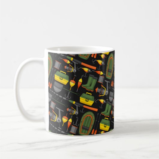Mug Tous Les Éléments De Pêche Nécessaires (Gauche)