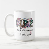 Mug "Tous les héros ne portent pas de capes", merci (Gauche)