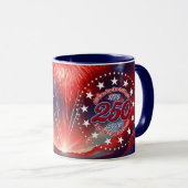 Mug Tous les hommes sont créés graphiques feux d'artif (Devant droit)