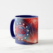 Mug Tous les hommes sont créés graphiques feux d'artif (Devant gauche)
