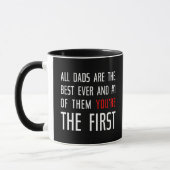 Mug Tous les papas sont les meilleurs noirs (Gauche)