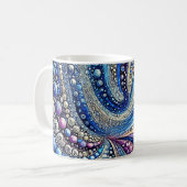 Mug Tous Les Points Bleus Et Violets (Devant gauche)