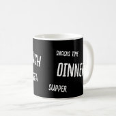 Mug Tous les repas Petit déjeuner Déjeuner Dîner Noir (Devant droit)
