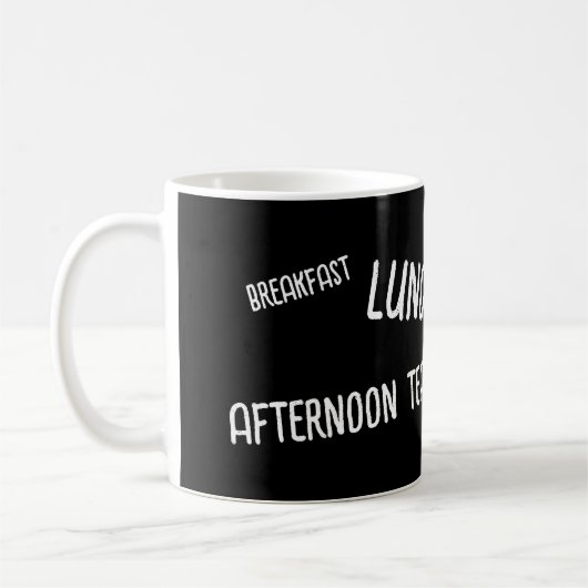 Mug Tous les repas Petit déjeuner Déjeuner Dîner Noir (Gauche)