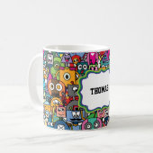 Mug Tous les robots avec votre nom (Devant gauche)