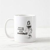 Mug Tous mes amis jouent au softball (Gauche)
