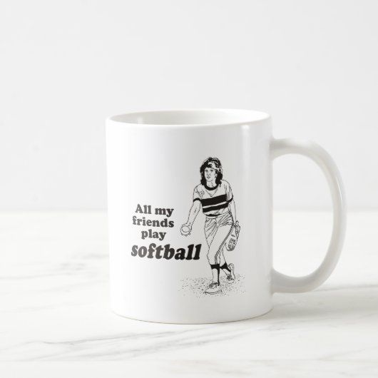 Mug Tous mes amis jouent au softball (Droite)