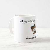 Mug "tous mes chats sont charité de chats de (Devant gauche)