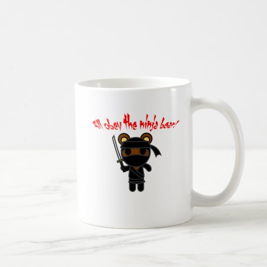 Mug Tous obéissent l'ours de Ninja (Droite)