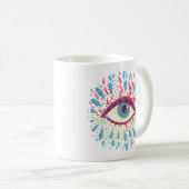 Mug Tous yeux - oeil mal - Trippy Psychedelic (Devant droit)
