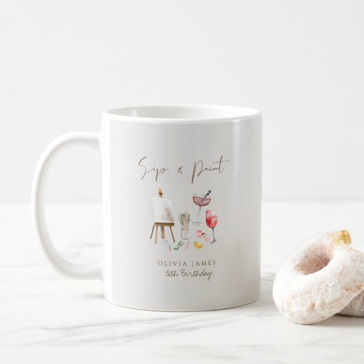 Mug Tout âge sieste et anniversaire de peinture (Avec donut)