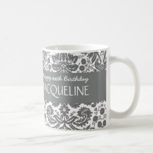 Mug Tout anniversaire d'année pour sa damassé à la