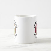 Mug Tout Arrière - plan de couleur personnalisé texte (Centre)