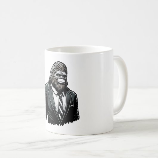 Mug Tout Business Bigfoot - Drôle élégant Sasquatch (Devant droit)