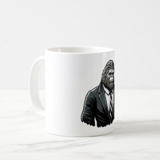 Mug Tout Business Bigfoot - Drôle élégant Sasquatch (Devant gauche)
