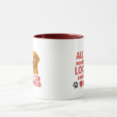 Mug Tout ce dont j'ai besoin, c'est d'amour et d'or (Centre)