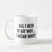 Mug Tout Ce Dont J'Ai Besoin, C'Est De Mon Wifi... Je  (Gauche)