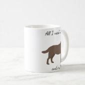 Mug Tout ce dont j'ai besoin, c'est du café et du choc (Devant droit)