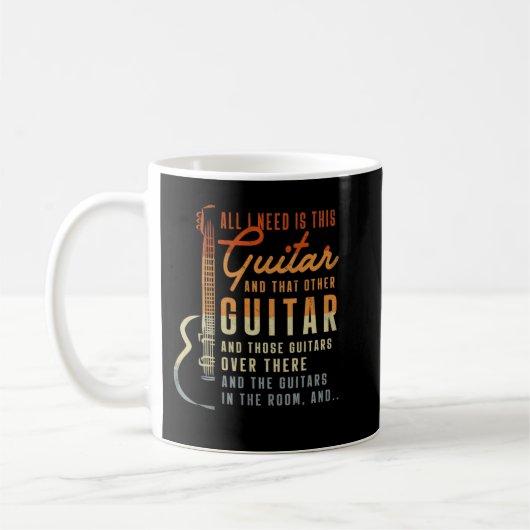 Mug Tout ce dont j'ai besoin Ishis Guitariste Lecteur  (Gauche)
