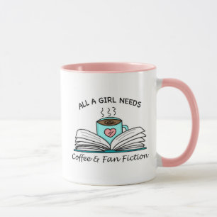 Mug Tout ce dont une fille a besoin Café et Fan Fict