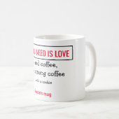 Mug Tout ce dont vous avez besoin, c'est de l'amour -  (Devant droit)