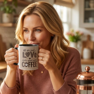 Mug Tout ce dont vous avez besoin est d'amour et d'une