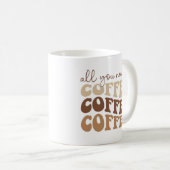 Mug Tout ce dont vous avez besoin est du café. (Devant droit)