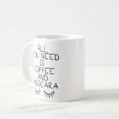 Mug Tout ce dont vous avez besoin est du café et de la (Devant gauche)