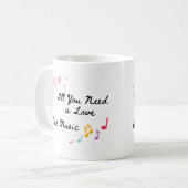 Mug Tout ce dont vous avez besoin est l'amour et la mu (Devant gauche)
