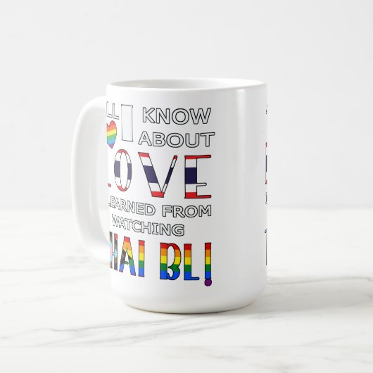 Mug Tout Ce Que Je Sais Sur L'Amour Que J'Ai Appris En (Devant gauche)