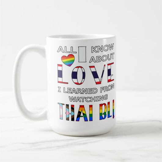 Mug Tout Ce Que Je Sais Sur L'Amour Que J'Ai Appris En (Gauche)