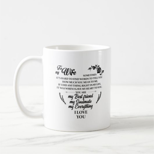 Mug Tout ce que je t'aime chemise (Gauche)