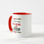 Mug tout ce que je veux pour noël, c'est dormir (Devant gauche)
