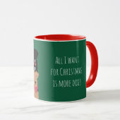 Mug Tout Ce Que Je Veux Pour Noël, C'Est Plus De Chien (Devant droit)