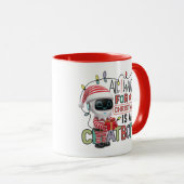 Mug 🤖 Tout ce que je veux pour Noël est un mème amusa (Devant droit)