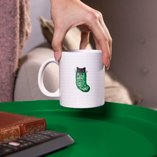 Mug Tout ce que je veux pour Noël est une sieste