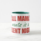 Mug Tout Ce Que Maman Veut Est Une Nuit Silencieuse (Centre)