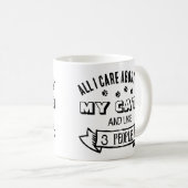 Mug Tout ce qui m'intéresse, ce sont mes CHATS, ma cit (Devant droit)
