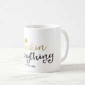 Mug TOUT CITROUILLE Automne Noir & Or (Devant droit)