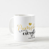 Mug TOUT CITROUILLE Automne Noir & Or (Devant gauche)