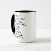 Mug Tout d'abord, statisticien Gift, analyste financie (Devant gauche)